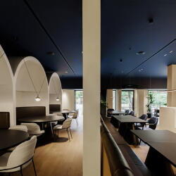 M O B Design Studio Sentio Restaurant Architectual Design For Building Born During The Modernism Movement Defining A Particular Urban Character In The City
